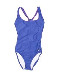 details about speedo women blue one piece swimsuit 6