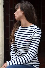 Maison Labiche Amour Mariniere Off White Dark Blue Top Blue Tops Striped Top Maison Labiche