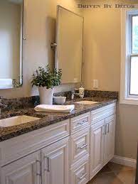 Dark brown vanity with wood bathroom shelf ideas. Pin On Blogger Home Projects We Love