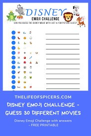 Tylenol and advil are both used for pain relief but is one more effective than the other or has less of a risk of si. Disney Movies Emoji Quiz Free Printable The Life Of Spicers