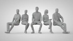 Set Of Low Poly People 3d Model 3d Model Low Poly Model