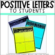 Positive adjectives to describe your personality. Positive Letters To Students By Texas Lone Star Teacher Tpt