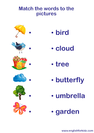 spring vocabulary worksheets