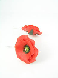 Polymer Clay Poppies Polymer Clay Jewelry Dangle Earrings Floral Jewelry Floral Earrings Polymer Clay Polymer Clay Jewelry Clay Jewelry