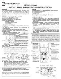 Maybe you would like to learn more about one of these? Intermatic In Wall Timer Ej500c Manualzz