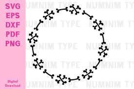 Vector mandala png unicorn svg religious. Halloween Wreath Bone Circle Frames Svg Graphic By Numnim Creative Fabrica