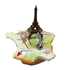 The eiffel tower is in paris, france. Map Of France With Monet Eiffel Tower Rochard