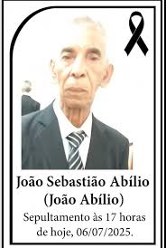 NOTA DE FALECIMENTO I GUARANÉSIA É com tristeza que comunicamos o  falecimento do Sr. João Sebastião Abílio, mas conhecido por João Abílio.  Seu sepultamento será às 17 horas. Nossos sentimentos aos familiares