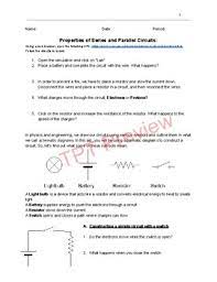 In other words, the current is the same at all points. Series And Parallel Circuit Inquiry Circuit Building Phet Lab Tpt
