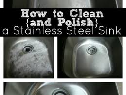 polish} a stainless steel sink