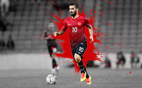 Download Wallpapers Arda Turan 4k Turkey National Football Team Art Red Black Splashes Of Paint Grunge Art Turkish Footballer Midfielder Turkey Footbal National Football Teams National Football Black Splash