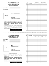 Nah berikut adalah contoh buku peminjaman perpustakaan. Kartu Perpustakaan Pdf