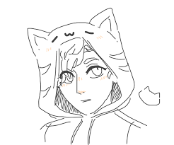 Anime guy sketch at paintingvalley com explore collection of anime. Anime Boy With Cat Hoodie Drawception