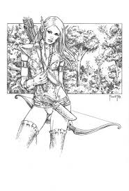 Free printable fairy coloring pages for adult. Wood Elf Coloring Book Art Wood Elf Coloring Books