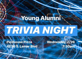 Trivia 512 | austin's favorite trivia night; Young Alumni Trivia Night By Notre Dame Club Of Austin Betterunite