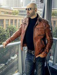 Mens Cafe Racer Brown Retro Style Motorcycle Biker Leather Jacket Cafe Racer Leather Jacket Leather Jacket Style Leather Jacket Men