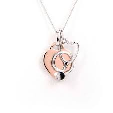 Maybe you would like to learn more about one of these? Heart And Stethoscope Necklace Rose Gold Plated