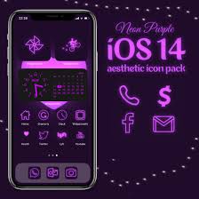 Aesthetic app icons are hugely popular these days thanks to their ability to completely change the look and feel of your home screen, more so on ios 14 as you can now change app icons and customize your apps as you wish. Neon Purple App Icons