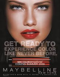 Maybe She S Born With It Maybe It S Maybelline Slogan Maybelline Contract S S 2009 Maybelline In 2020 Adriana Lima Lima Model Maybelline