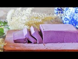 No Music Ube Mousse Cake With Ube Halaya No Bake Recipe Cooking Sounds Youtube Mousse Cake Ube Ube Halaya Recipe