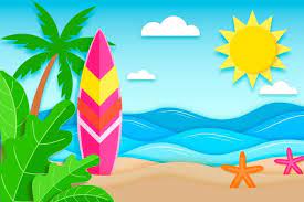 Carta Stile Estate Sfondo Summer Backgrounds Summer Wallpaper Vector Free