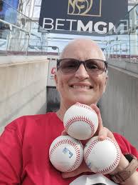 Son got his first ball today during batting practice!