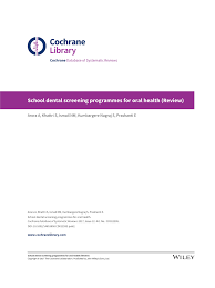 Park meadows and lincoln ave. Pdf School Dental Screening Programmes For Oral Health