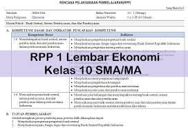 Check spelling or type a new query. Rpp 1 Lembar Ekonomi Kelas 10 Sma Ma Antapedia Com