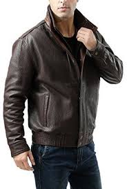 Bgsd Men S Brandon New Zealand Lambskin Leather Bomber Jacket At Amazon Men S Clothing Store Jackets Leather Bomber Jacket Bomber Jacket
