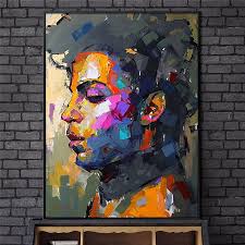 Abstract Figures Oil Painting Prince Rogers Nelson Wall Art Decor