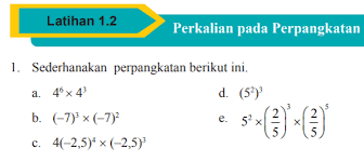 Pada artikel ini kakak menggunakan sumber buku senang belajar jawab : Jawaban Latihan 1 2 Halaman 20 Matematika Kelas 9 Bab 1 Perpangkatan Dan Bentuk Akar Bastechinfo
