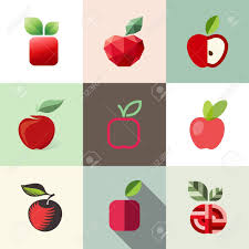 Bring deine vorstellungskraft auf ein neues realistisches level. Apfel Vorlagen Set Elemente Fur Das Design Lizenzfrei Nutzbare Vektorgrafiken Clip Arts Illustrationen Image 21077266