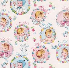 Vintage Gift Wrap Baby Teething Rings Vintage Wrapping Paper Vintage Paper Vintage Greeting Cards