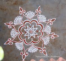 Red White Kolam Free Hand Rangoli Design Rangoli Kolam Designs Easy Rangoli Designs Small and simple rangoli designs. free hand rangoli design rangoli kolam