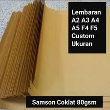 May 12, 2020 · kertas samson kraft kertas jenis ini memiliki warna coklat usang tapi memberikan nilai clasik dan mencetak undangan menggunakan kertas samson kraft ini hanya menggunakan dua warn asaja agar nuansa klasik nya tidak pudar karna terlihat too much ,dan aslinya kertas ini adalah daur ulang yang sangat bermanfaat. Kertas Samson Coklat 80gsm Terbaru Juli 2021 Harga Murah Kualitas Terjamin Blibli