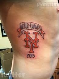 From 2011 upper deck sweet spot. Baseball Fan Josh Davis Tattoos Mets World Series Champs Before The Mets Lost The World Series