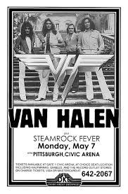 Van Halen Steamrock Fever Civic Arena 1979 Live Concert Retro Art Print Poster Size Print Of Concert Posters Vintage Concert Posters Vintage Music Posters