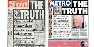April 1989 im hillsborough stadium in sheffield.sie ereignete sich während des halbfinalspiels um den fa cup zwischen dem fc liverpool und nottingham forest und gilt bis heute neben der massenpanik in peru 1964 sowie der massenpanik in ghana 2001 als eine der größten katastrophen in der. The Metro Subverts The Sun S Infamous 1989 The Truth Hillsborough Front Page The Drum
