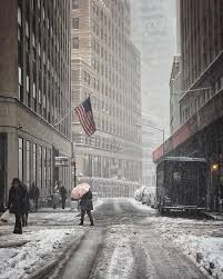 Lower Manhattan Nyc In Snow New York Sonstiges