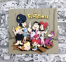 The Flintstones Paper Sculpture By Vlady And Helena Keiko Exposicao Cartoon Journey In Paper Paper Sculpture Paper Quilling Paper Art
