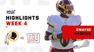 Every Dwayne Haskins Run Throw Vs Giants Nfl 2019 Highlights Youtube