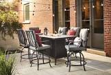 Camrose Fire Table Dining Set, 7-pc Canvas