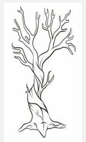 Pin By Ana Marina Bede On باترونات الطابعه Tree Drawing Trees Drawing Tutorial Twisted Tree