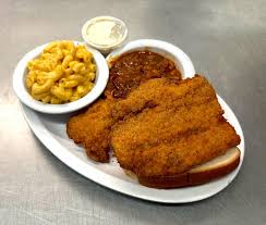 It's Fish Fry Friday! Served with Mac N Cheese and Baked Beans for $9.50