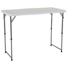 Costco Lifetime 121 9 Cm 4 Ft Light Commercial Fold In Half Adjustable Table Adjustable Table Half Table Fold In Half Table