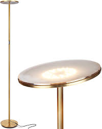 Top picks related reviews newsletter. Brightech Sky Led Torchiere Super Bright Floor Lamp Contemporary High Lumen Light For Living Rooms Offices Dimmable Indoor Pole Uplight For Bedroom Reading Gold Brass Amazon Com
