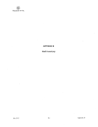 Dewey-Burdock Project Revised Class III UIC Application, Appendix B, Well  Inventory.