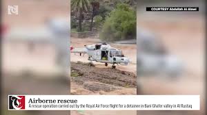 There were three crewmen and 18 passengers aboard. Watch Helicopter Rescues Man From Wadi Times Of Oman