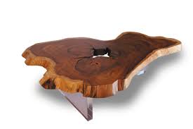 It was a lot of fun and i love the result. Contemporary Coffee Table Floating Slab Lucite Rotsen Furniture Wooden In Reclaimed Material