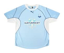 This was later changed to red and white striped shirts and black shorts to show that malmö ff was a new, independent club. Malmo Ff 2002 Home Kit
